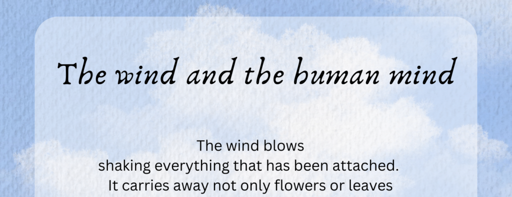 The wind and the human mind